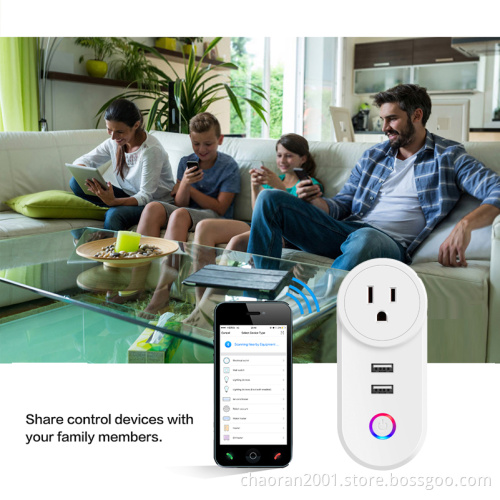 Hot Sale Enclosure Wireless Echo 240V Wall Power Tplink Zigbee USB Home Extension Smart Outlet Wifi Socket Plug